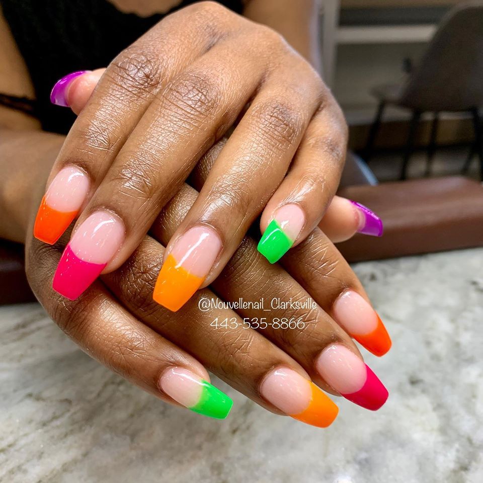 Rainbow, Nail acrylic