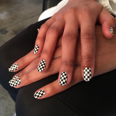 checkerboard nails 