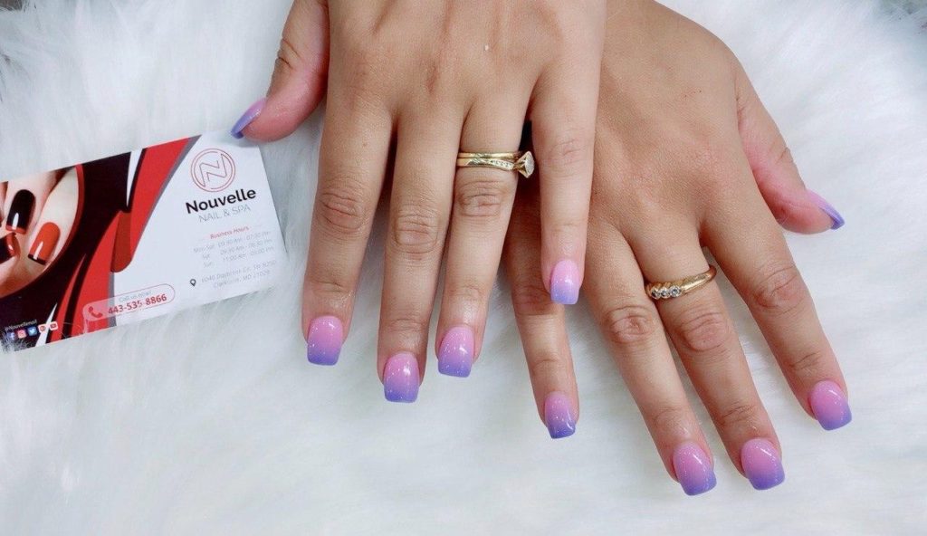 short Ombre nails-Nouvelle Nail-Clarksville